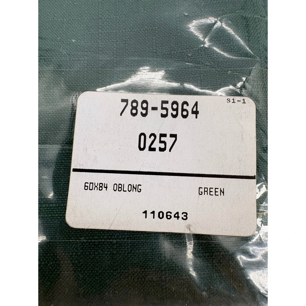 Bardwill Linens Tablecloth 60x84 Oblong Green Linen Ease Wrinkle Free New